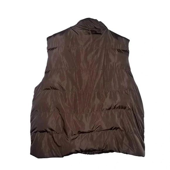 Entro Puff Vest brown sz 2x Preppy Boho Bohemian Normcore - Picture 2 of 5